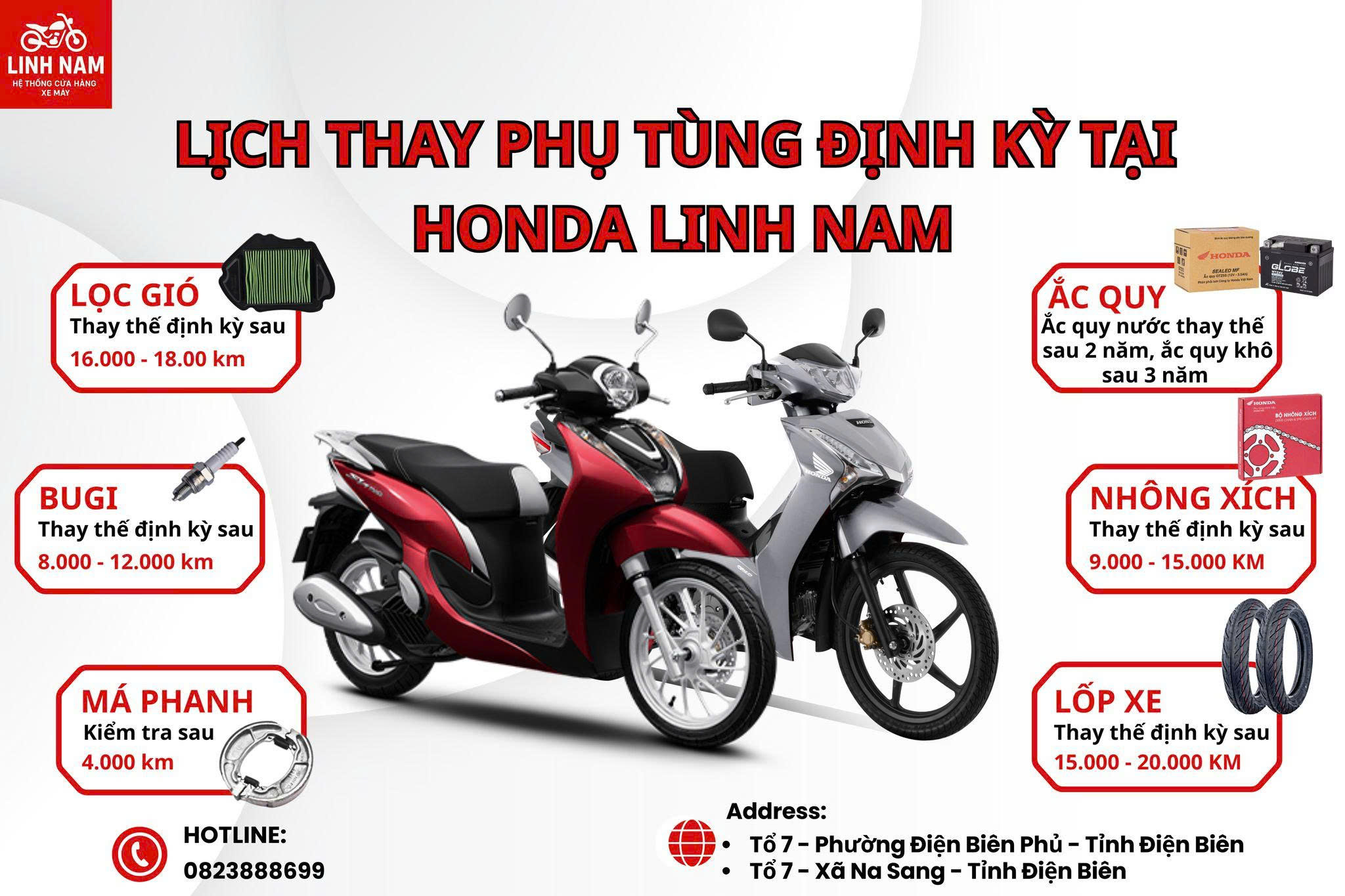 PHỤ TÙNG CHÍNH HÃNG: THAY THẾ ĐỊNH KỲ - DUY TRÌ SỨC MẠNH